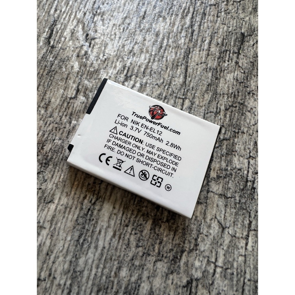 Nikon LITHIUM ION BATTERY PACK EN-EL12 3.7V 750MAH 2.8WH‎ Coolpix S6200 Camera